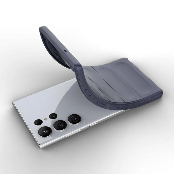 Samsung S23 Ultra Kılıf Esnek TPU Oyuklu Arka Yüzey Tasarımlı Etnik Silikon Kapak - Resim 2