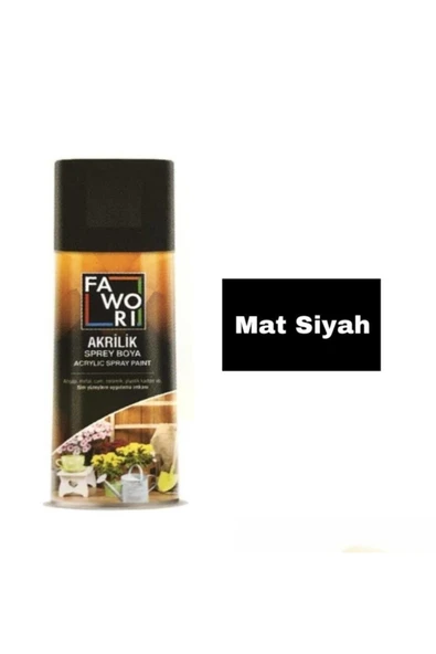 Fawori  Akrilik Sprey Boya 400 Ml ( Mat Siyah )