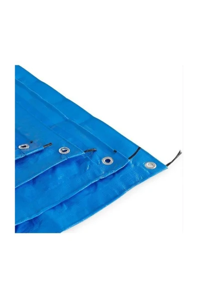 5M x 7M Mavi Su Geçirmez Pullu Çadır Branda Tente Yağmurluk Gölgelik - 2