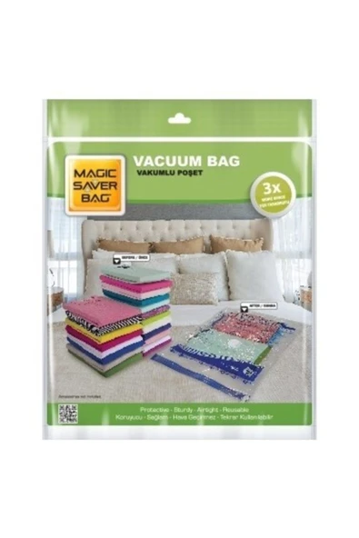 MAGİC SAVER  Vakumlu Poşet Hurç 50x70 Cm 1 Large Bag 50x70cm Large - Plastik - 1 - Beyaz ürün görseli 1