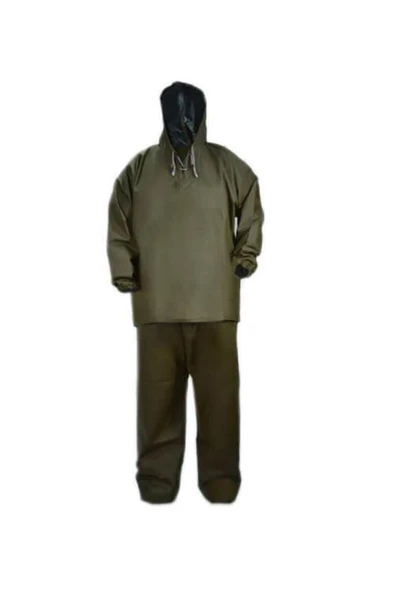 Autokit Pvc Yağmurluk Takım %100 Su Gecirmez - Avcı - Balıkçı - Çiftçi - Sulama - Leke Tutmaz - Su Geçirmez