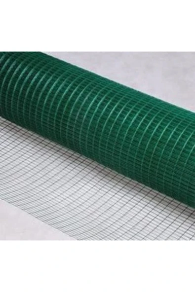 Yamanlar  Pvc Kaplı Puntalı Yeşil Tel 12x12 Gözaralıklı 100 Cm Eninde-kafes Teli-kümes Teli 1x4metre