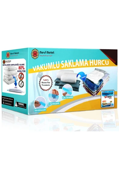 (3 Adet) 80cm X 100 Cm Vakumlu Poşet- Vakumlu Hurç- Vakumlu Poşet Seti