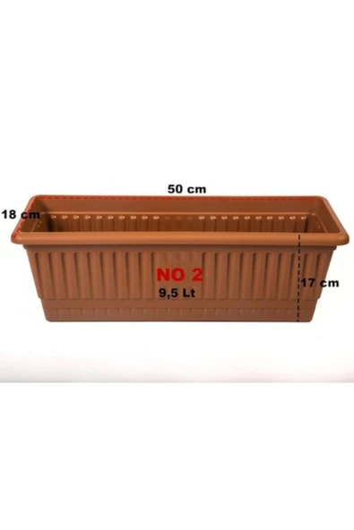 Hak Plastik  Balkon Saksı Orta Boy 9 Litre