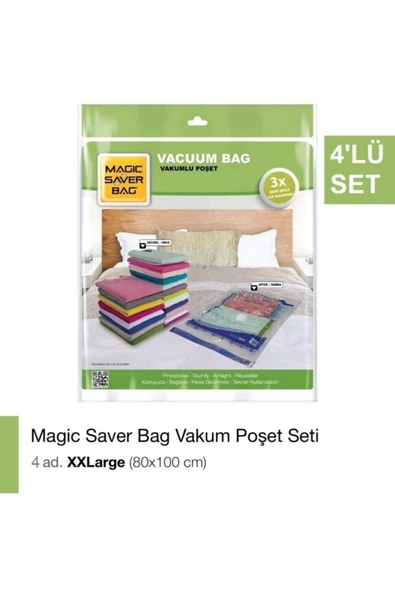 Magic Saver Bag  4 Adet Vakumlu Hurç Özel Seti Büyük Paket 4 Xxl - 2