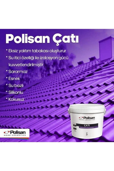 Polisan  Çatı Kaplama Malzemesi Beyaz 0,75 L - 2