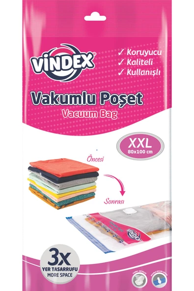 Vindex  4'lü Vakumlu Poşet Vakumlu Hurç Ekonomik Set - Resim 2