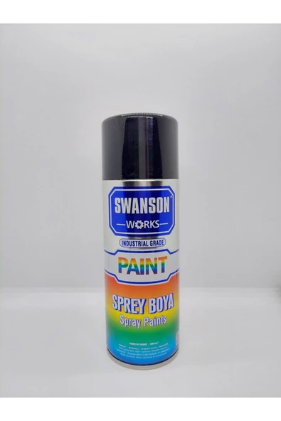 1tech  Swanson Works Parlak Siyah Sprey Boya 400 ml - Resim 2