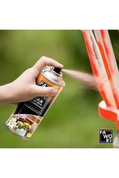 Fawori  Akrilik Sprey Boya 400 Ml Parlak Beyaz - Resim 2