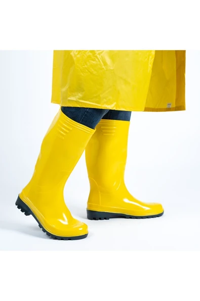 Uzun Unisex Lastik Çizme - İnşaat, Tarım, Sanayi ve Balıkçı Çizmesi - 3