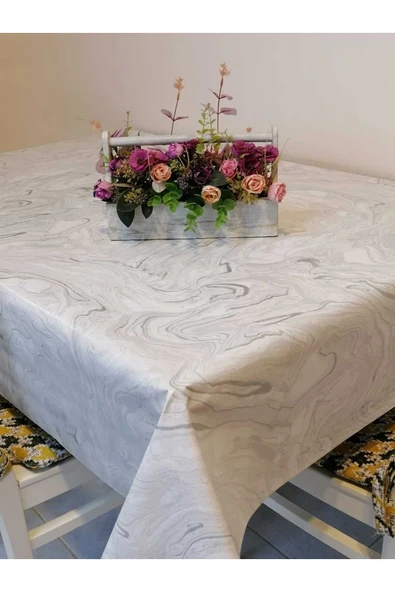 ELYAFLI PVC MUŞAMBA - DESENLİ SİLİNEBİLİR MASA ÖRTÜSÜ - 3