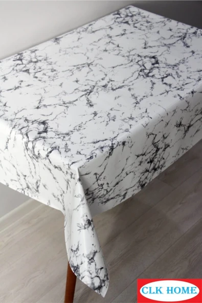 Astarlı Silinebilir Pvc Muşamba Plastik Masa Örtüsü (MERMER) - 2
