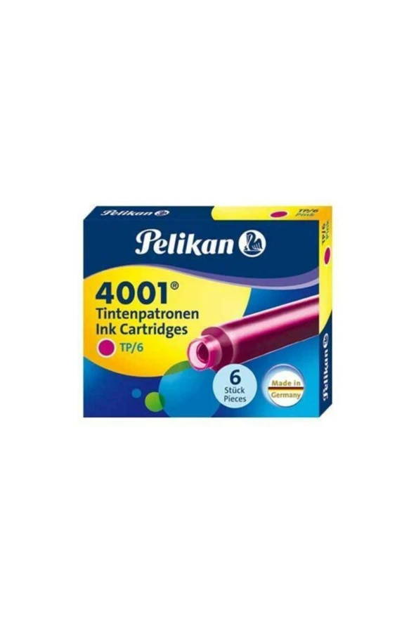 Pelikan Dolma Kalem Kartuşu Küçük Pembe 6 LI 4001 (10 Paket)