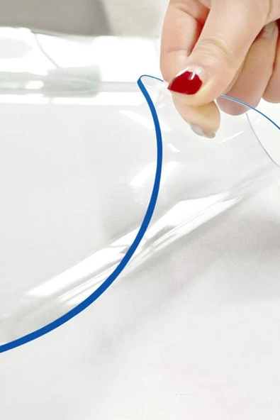 1.4 Mm Net Kalınlık Şeffaf Kalın PVC Masa Koruyucu Mika Masa Örtüsü (60x30)