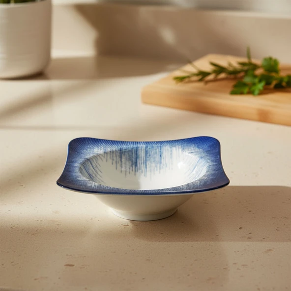 GÜRAL PORSELEN Spinoza 6 Parça 15x15 Cm Bone Kase Takımı - 845 - Resim 5