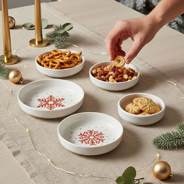 GÜRAL PORSELEN Diyar 3 Parça Bone Çerezlik - Kartanesi ürün görseli 1