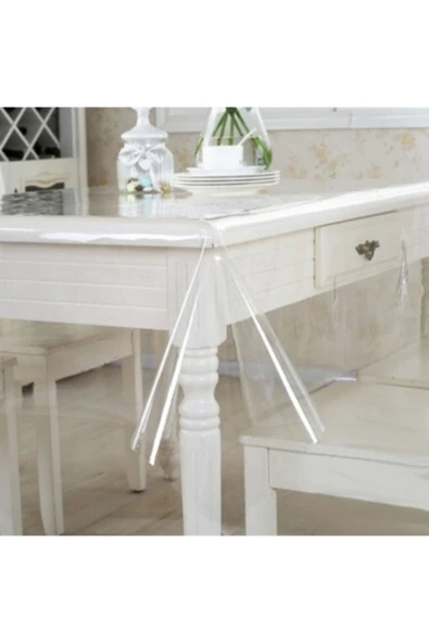 Pvc Şeffaf 0.18mm Masa Örtüsü Kat Izi Olmadan Rulo Şeklinde Gönderim