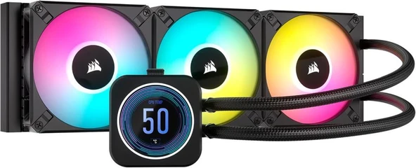 Corsair iCUE H150i Elite LCD XT CW-9060075-WW 360 mm İşlemci Sıvı Soğutucu - Teşhir ürün görseli 1