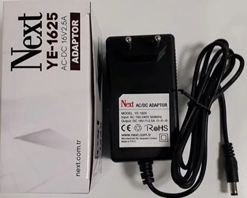 NEXT 1625 DC SANTRAL ADAPTÖRÜ 16V 2.5A - Resim 3