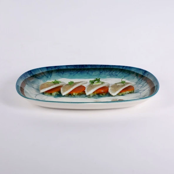 GÜRAL PORSELEN Enternasyonel 2 Parça 29 Cm Kayık Tabak 1341 - Resim 3