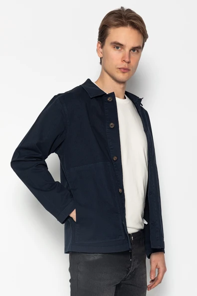 CEKMON Erkek Regular Fıt %100 Cotton İnce Likralı Gabardın Spor Gömlek Ceket - 8
