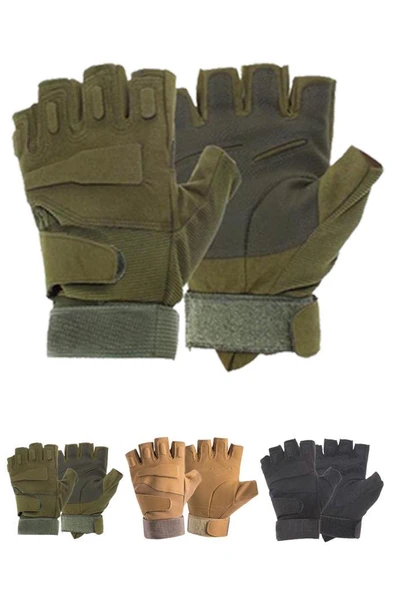 Single Sword Erkek&Kadın Outdoor Spor&Fitness Outdoor Kesik Parmak Eldiven - 6