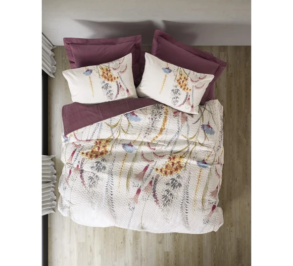 CB MODELİNE COMPLETTE SET ÇİFT KİŞİLİK FLOS BORDO - 3