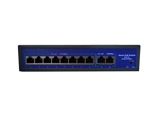 ROSE PR-820 10/100 MEGABİT 8+2 POE SWİTCH 120W  52V 3A