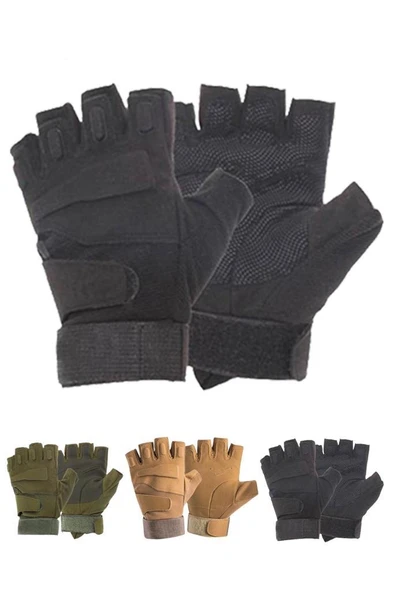 Single Sword Erkek&Kadın Outdoor Spor&Fitness Outdoor Kesik Parmak Eldiven - 12