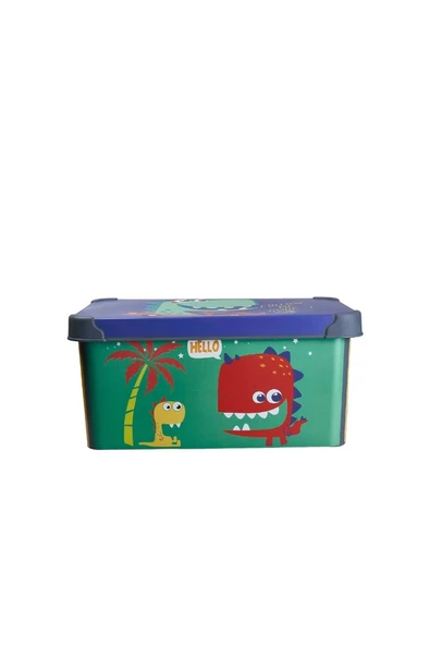 Style Box Dude Desenli 10 L Dekoratif Oyuncak ve Saklama Kutusu - 3