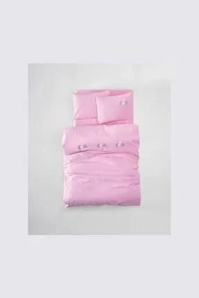 TÜRKİZ NAKIŞLI BEBEK NEVRESİM TAKIMI TAVŞAN PEMBE - 3