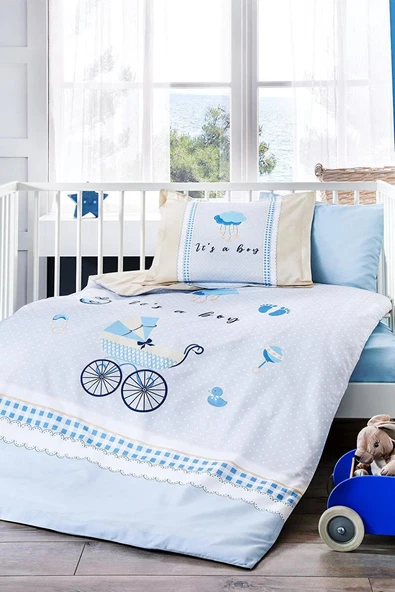 ÖZDİLEK BEBE NEVRESİM TAKIMI JOUETS MAVİ - 3