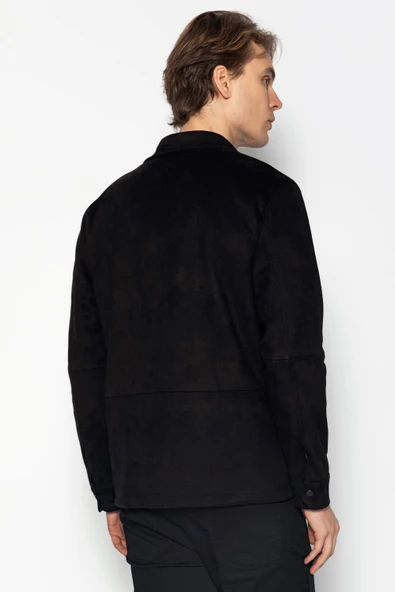 Erkek Süet Mont Çift Tarflı Giyilebilir Likralı Esneyebilir Polyester Mont - 7