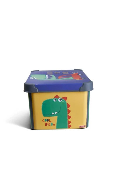 Style Box Dude Desenli 10 L Dekoratif Oyuncak ve Saklama Kutusu - 4