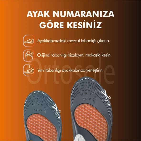 OS202 | Ark Ve Jel Destekli, Zorlu Arazi Ve Tırmanışlar Için Topuk Destekli Ortopedik Iç Tabanlık - 7
