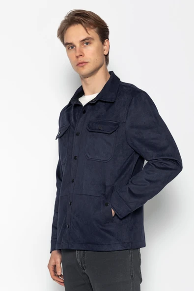 Erkek Süet Mont Çift Tarflı Giyilebilir Likralı Esneyebilir Polyester Mont - 10