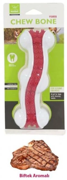 Nunbell Köpek Oyuncağı Biftek Aromalı Dolgulu Kemik S 10 cm ürün görseli 1