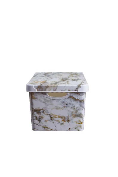 Style Box Marble Desenli 3 Parça Dekoratif Saklama Kutusu Seti - 2