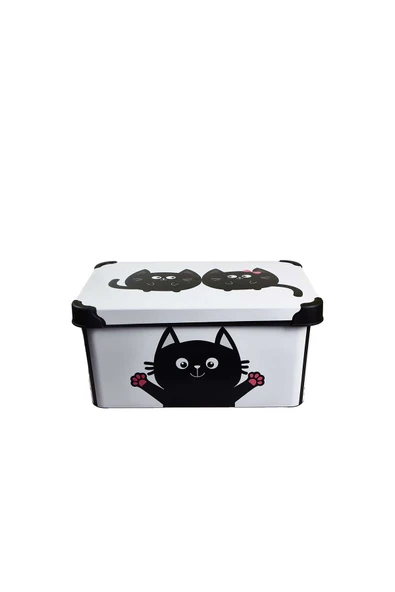 Style Box Meow Desenli 3 Parça Dekoratif Saklama Kutusu Seti - 2