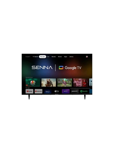 Senna SN50F950 50" 127 Ekran Uydu Alıcılı 4K Ultra HD Google Smart LED Android Youtube Prime Video Netfilix Televizyon Akıllı Kumanda Siyah
