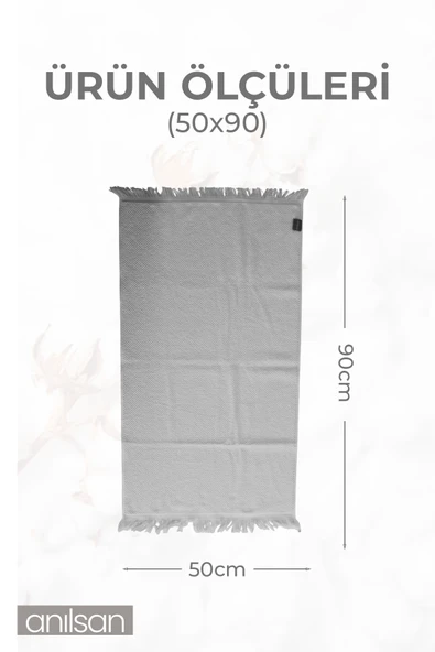 6'lı Beyaz Jelena El Havlusu - 50x90 Cm, 225 Gr, %100 Pamuk, Spa Ve Otel Havlusu, Günlük Kullanıma Uygun - 4