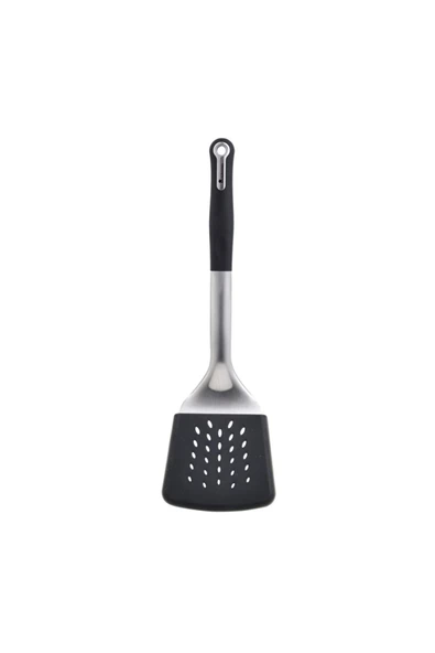 MasterPro  Paslanmaz Çelik Oluklu Spatula | 34,3x10,3x4,7 cm | Foodies Collection serisi | 4861