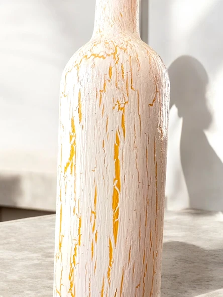 El Yapımı Ayçiçek Kabartmalı Yağdanlık – Dekoratif Zeytinyağı & Sirke Şişesi Sosluk| Rustik Mutfak Aksesuarı - 8