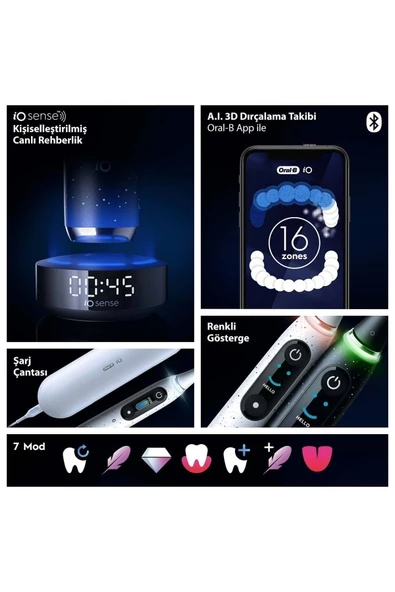 Oral-B iO 10 Kozmik Siyah Şarjlı Diş Fırçası - 4