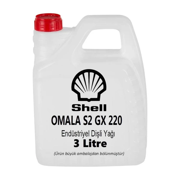 SHELL OMALA S2 GX 220 DİŞLİ YAĞI - 3 LİTRE