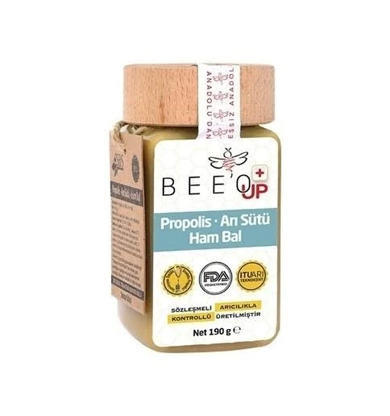 Bee'o Up Propolis+Ari Sütü+Ham Bal Yetiskin 190 Gr