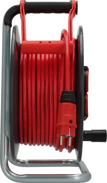 Brennenstuhl ProfessionalLINE SteelCore Serisi Bremaxx IP44 Lisanslı 5 Yıl Garantili IP44 Lisanslı Çelik Tambur 50 Metre Makaralı Kablo H07BQ-F 3G1.5 - 3