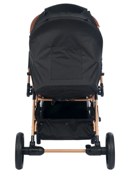 Bonibos Yukon Çift Yönlü Bebek Arabası Gold Siyah - 6