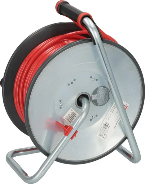 Brennenstuhl ProfessionalLINE SteelCore Serisi Bremaxx IP44 Lisanslı 5 Yıl Garantili IP44 Lisanslı Çelik Tambur 50 Metre Makaralı Kablo H07BQ-F 3G1.5 - 2