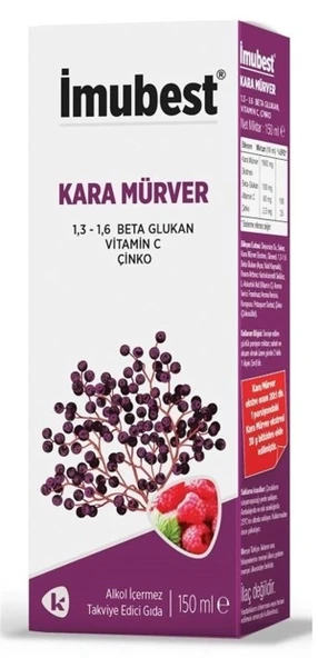 İmubest Sambucus Nigra, Beta Glukan, Vitamin C & Çinko Şurup 150 ml